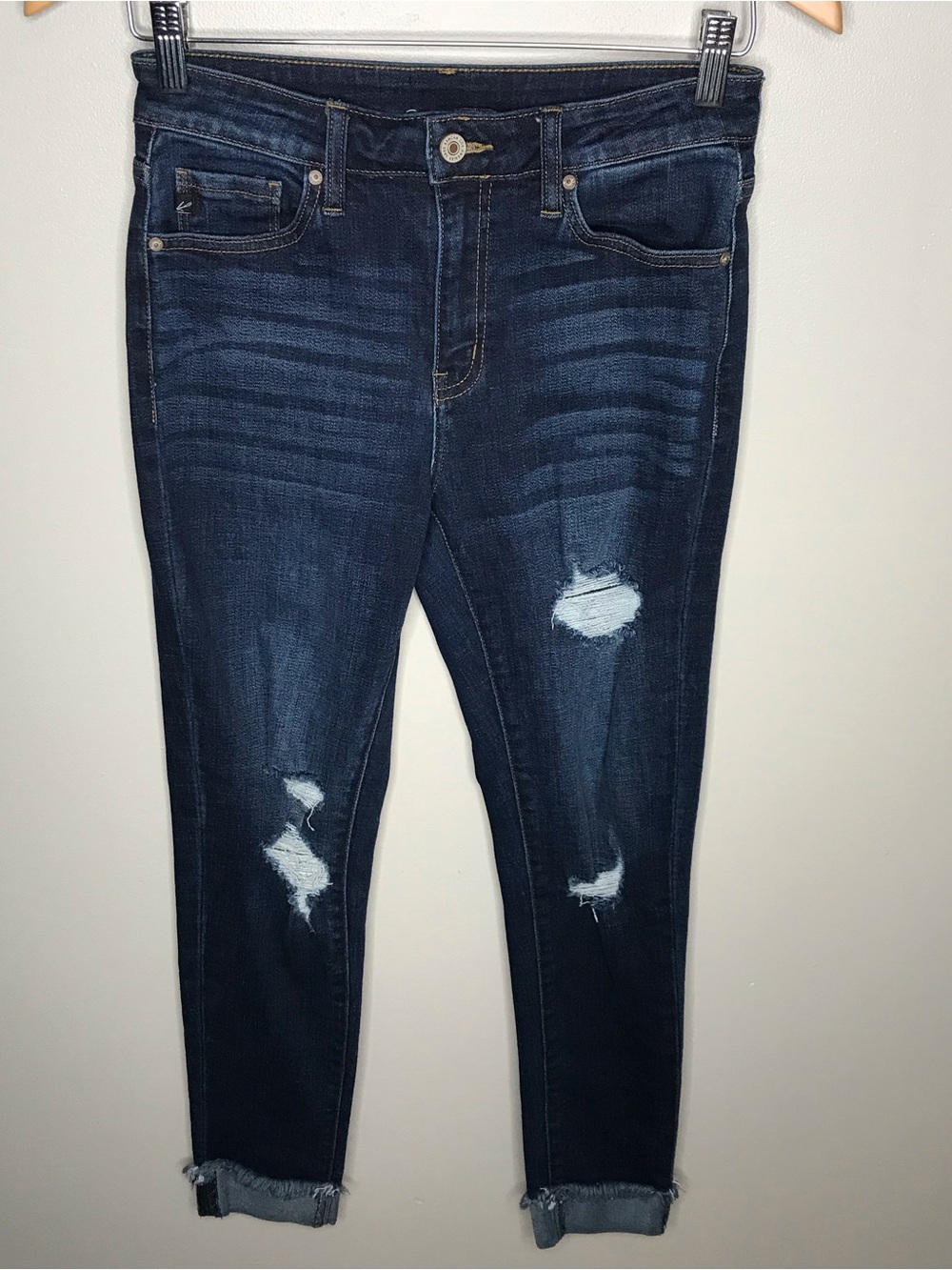 KanCan Dark Blue Distressed Skinny Jeans Sz 5/26